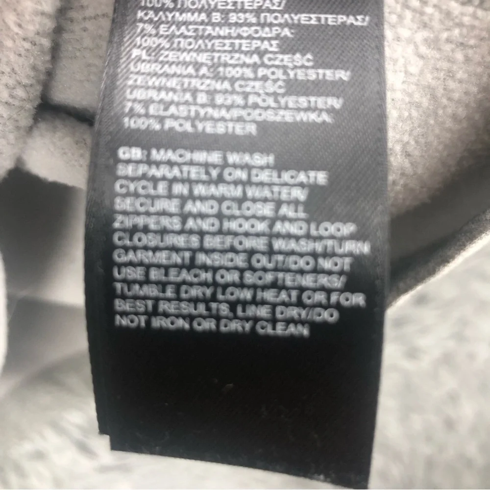 North Face Pullover Mens Large Grey Deep Zip   Athletic Workout Top